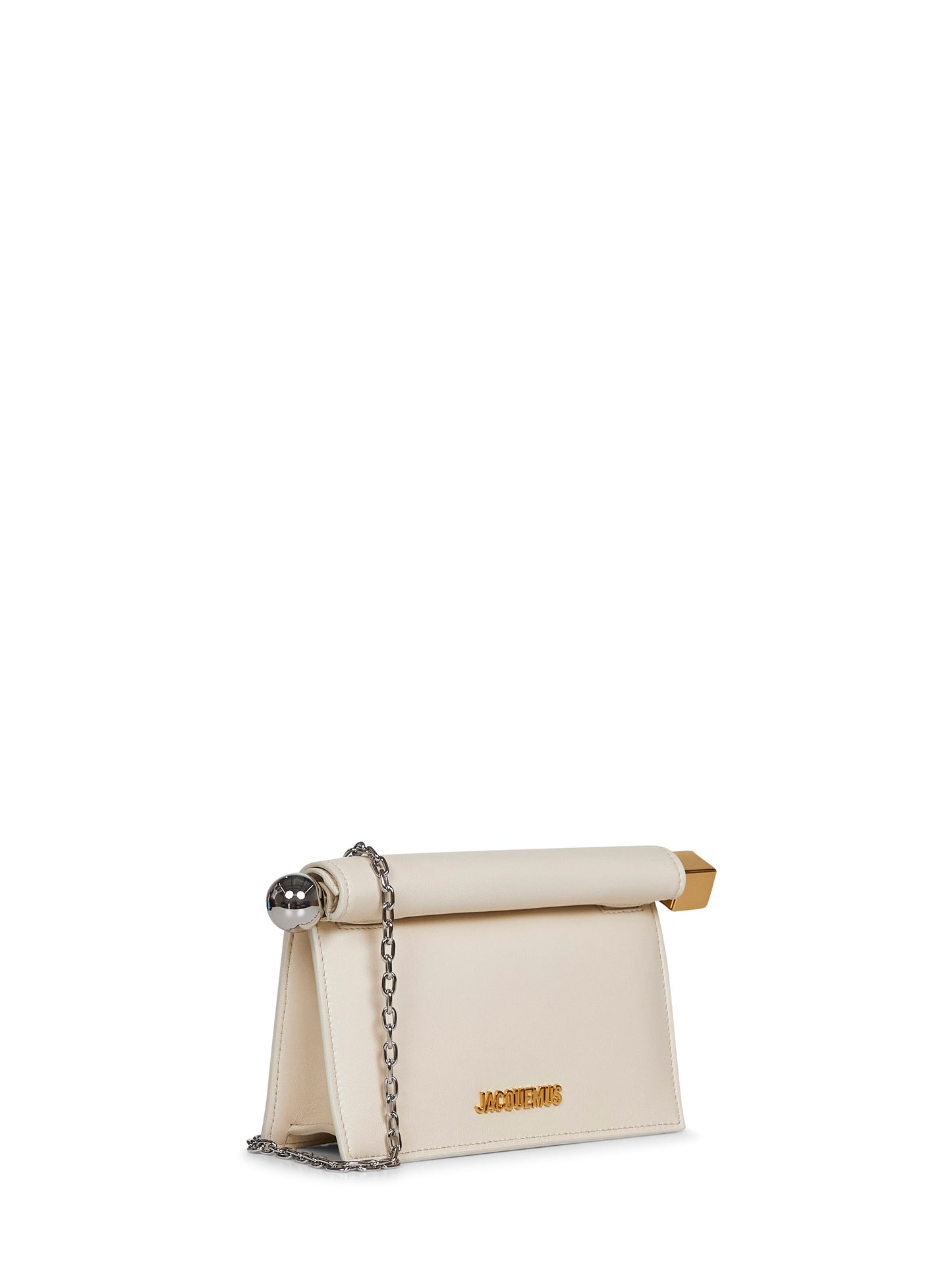 Light ivory The small Rond Carré clutch bag