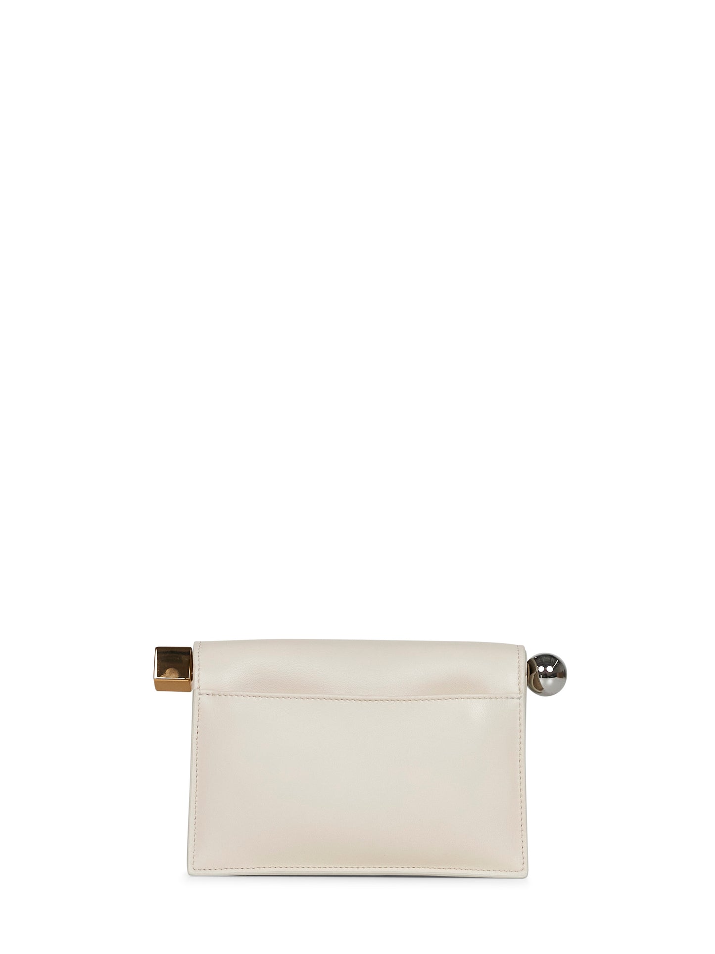 Light ivory The small Rond Carré clutch bag