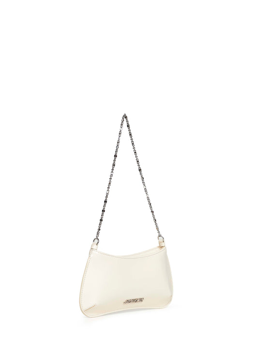 Light ivory The small Bisou Chaine shoulder bag