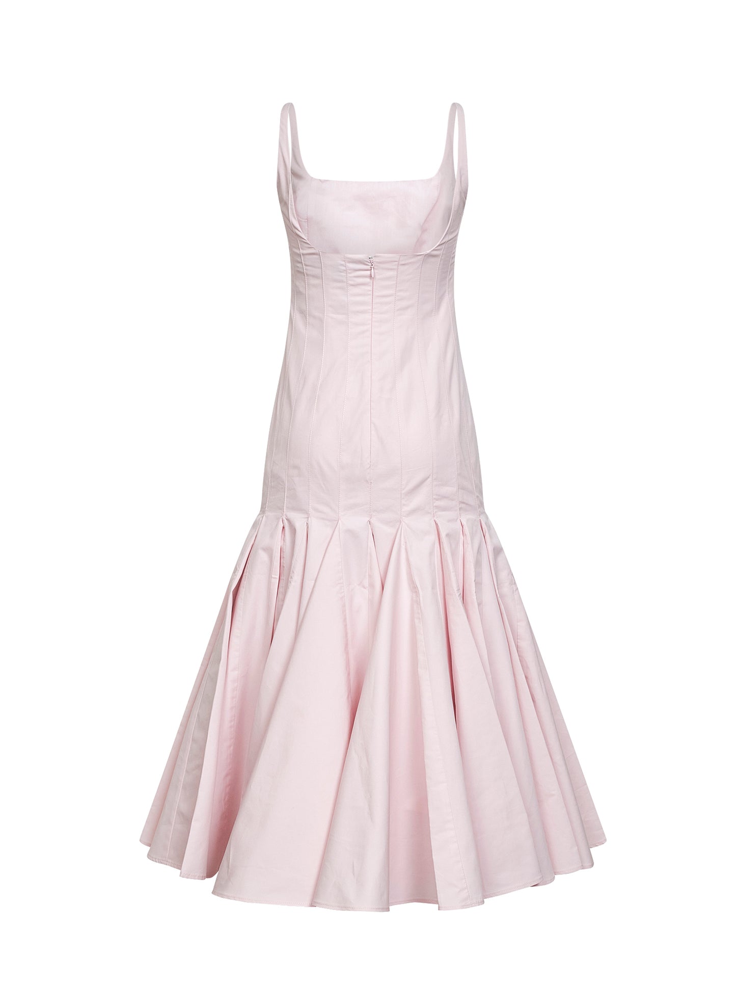 Light pink The Agave flared midi dress