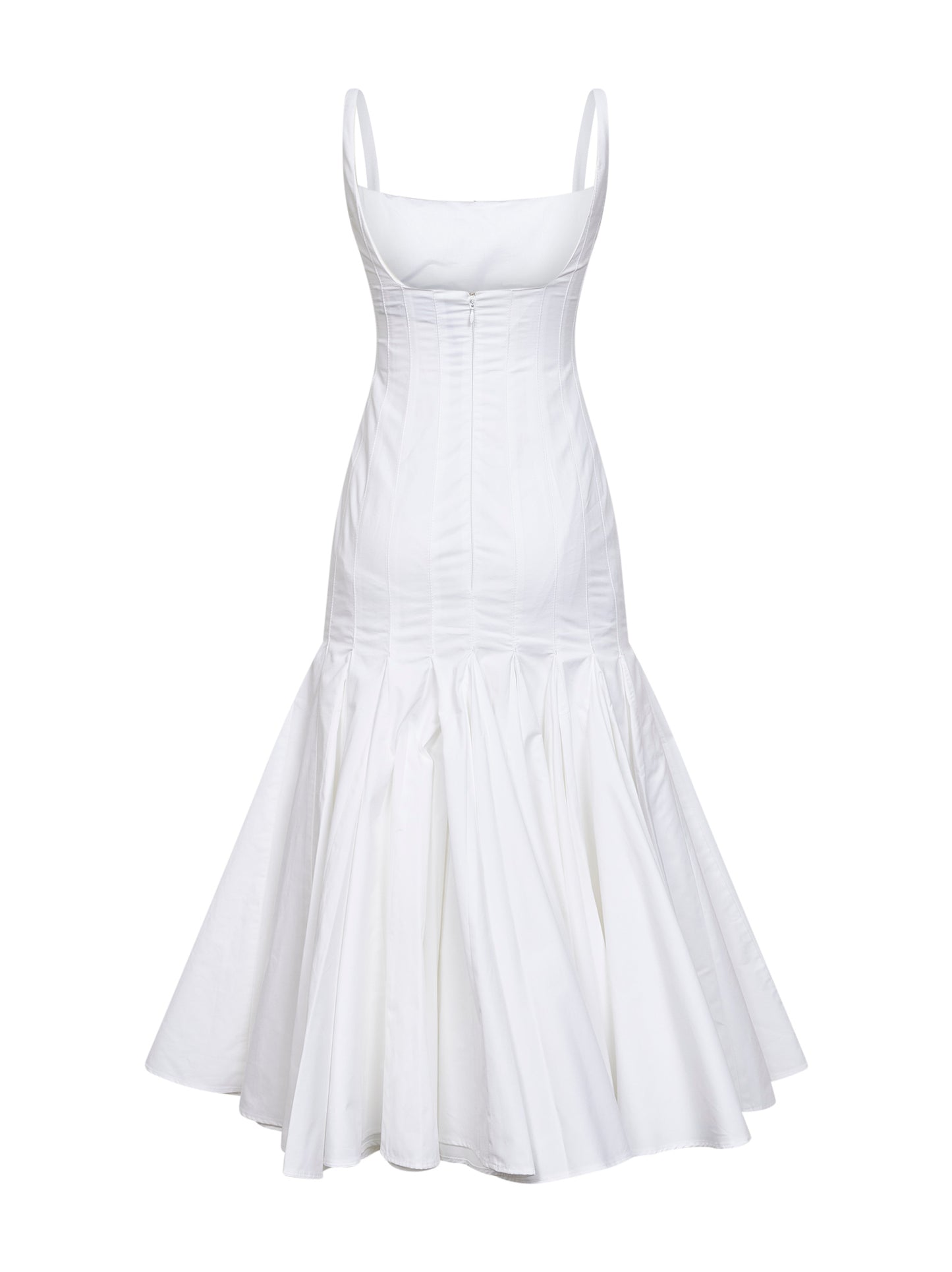 White The Agave flared midi dress