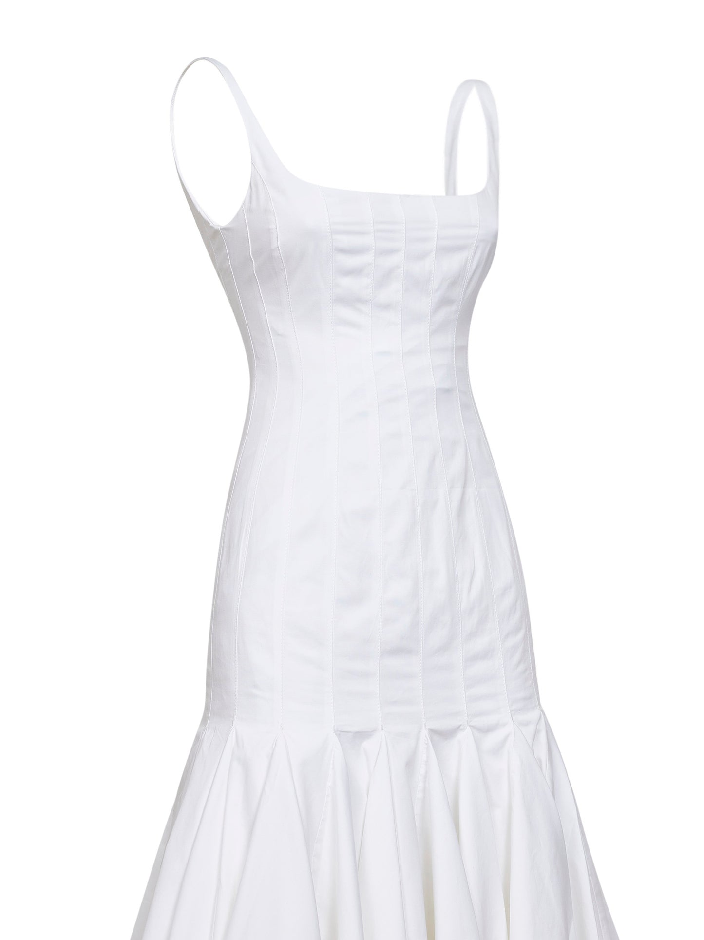 White The Agave flared midi dress