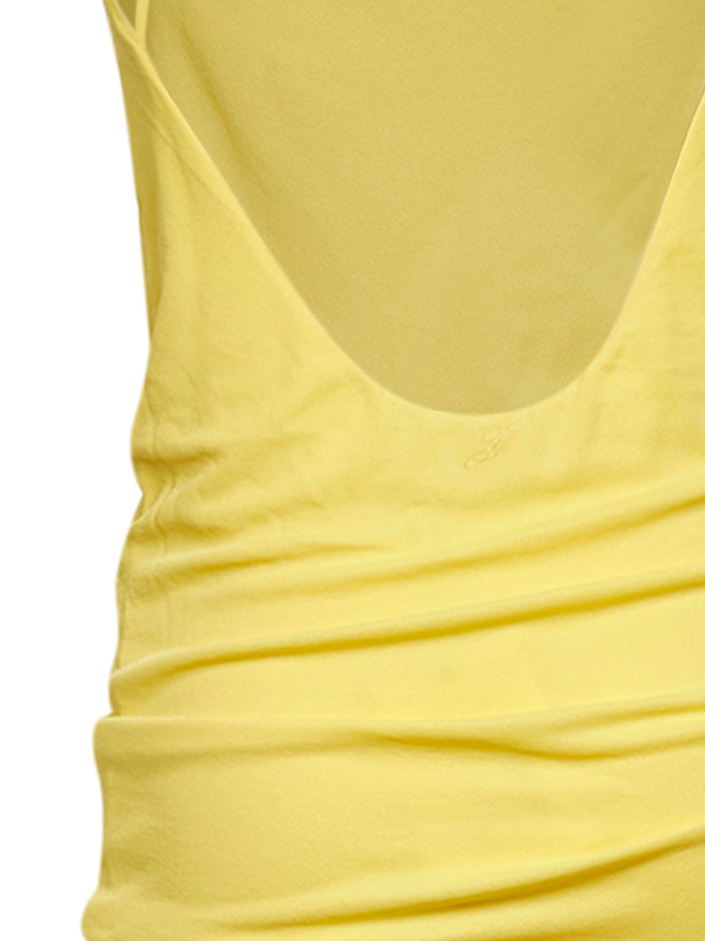 Abito lungo con vita arricciata Abiha giallo