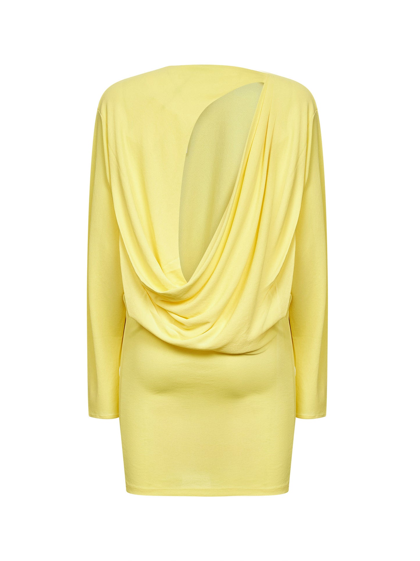 Miniabito con schiena scoperta Mistral giallo