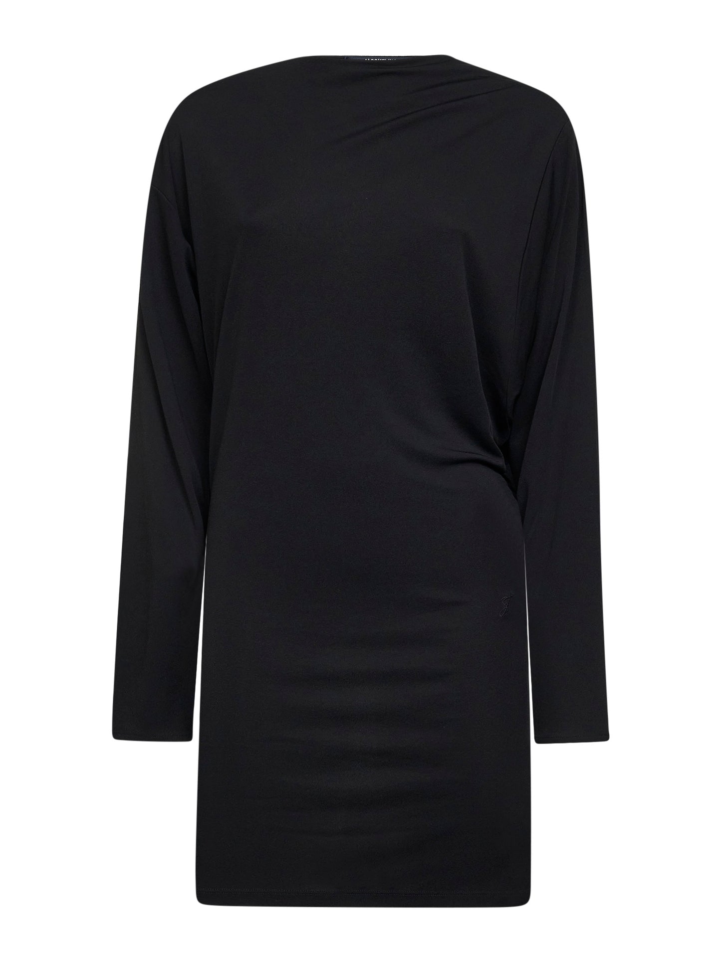 Black The Mistral cowl-back mini dress