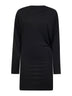 Black The Mistral cowl-back mini dress