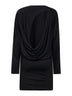 Black The Mistral cowl-back mini dress