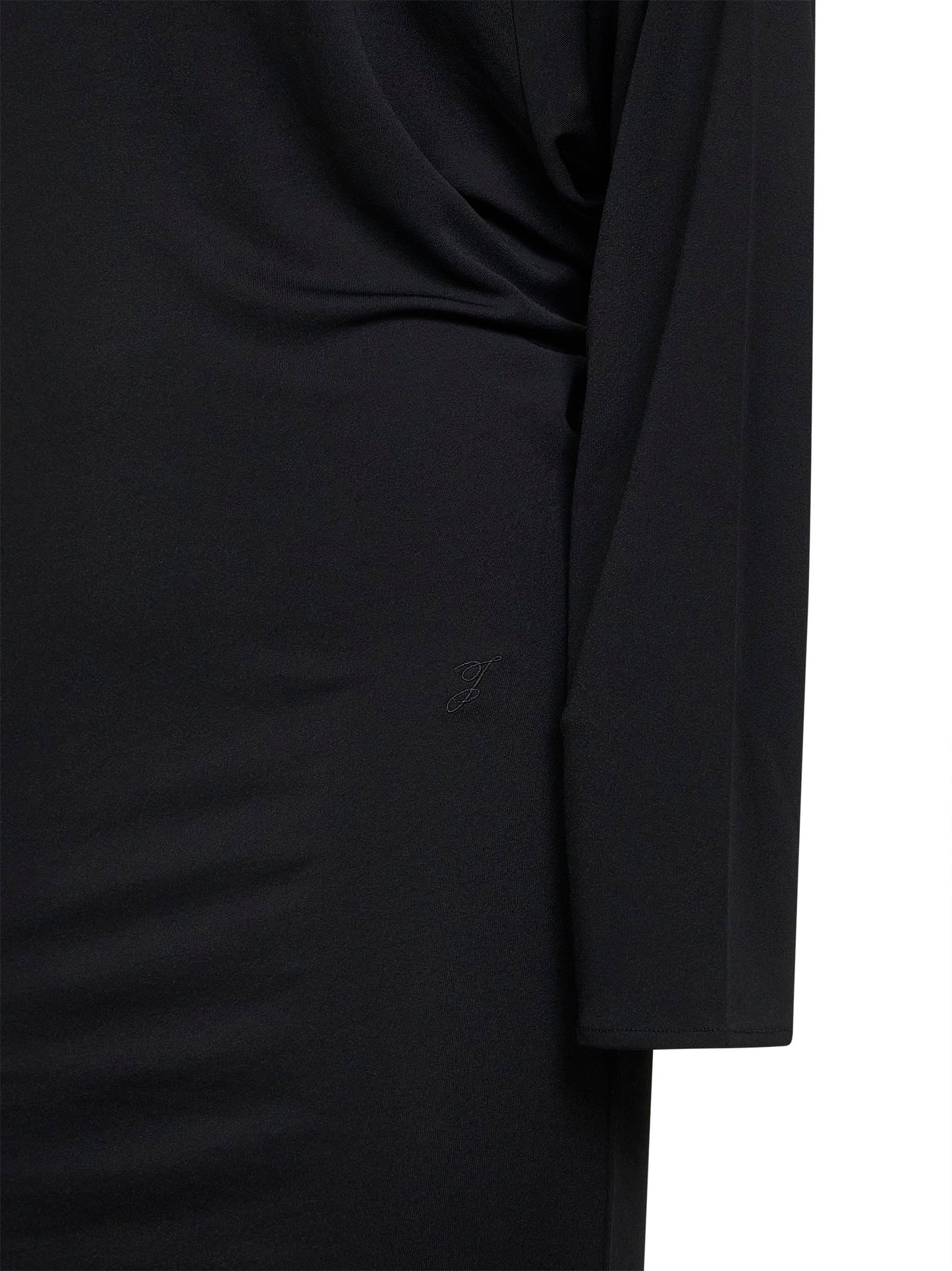 Black The Mistral cowl-back mini dress