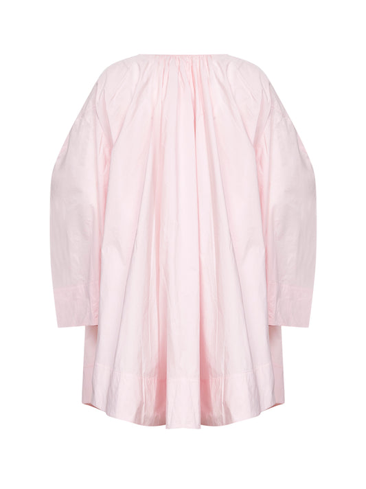 Abito mini a tunica Paysan rosa chiaro