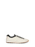 Light beige canvas and leather The Tennis soft sneakers
