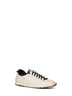 Light beige canvas and leather The Tennis soft sneakers