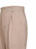 Pantaloni Croisière in misto lino testurizzato beige