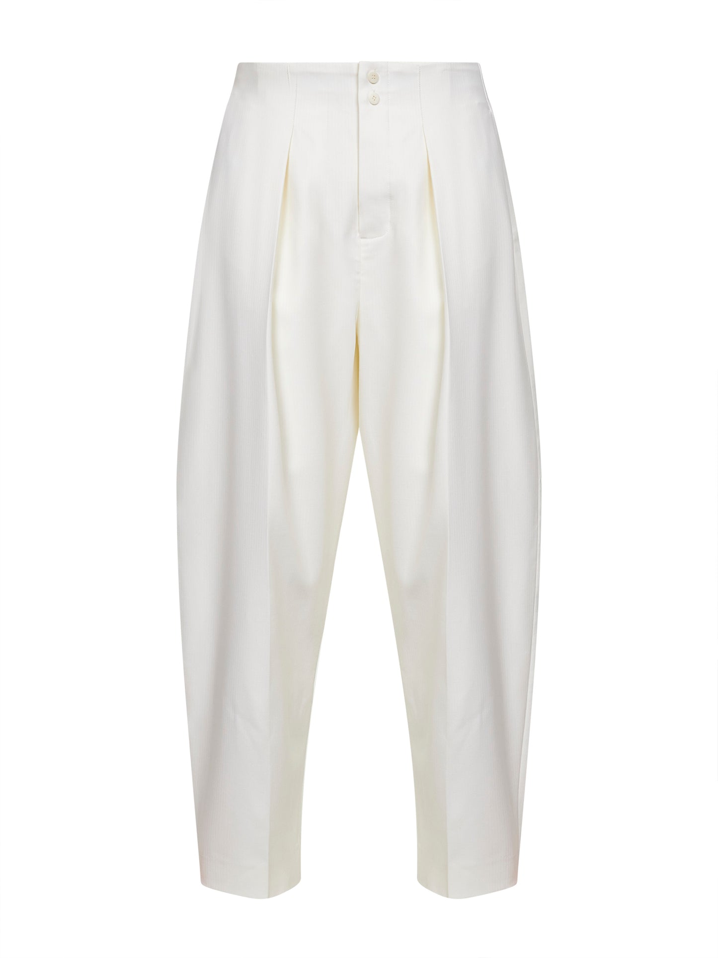 White fluid tailored cotton The Moisson tailored trousers