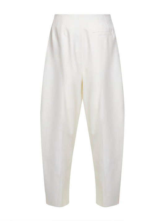 White fluid tailored cotton The Moisson tailored trousers