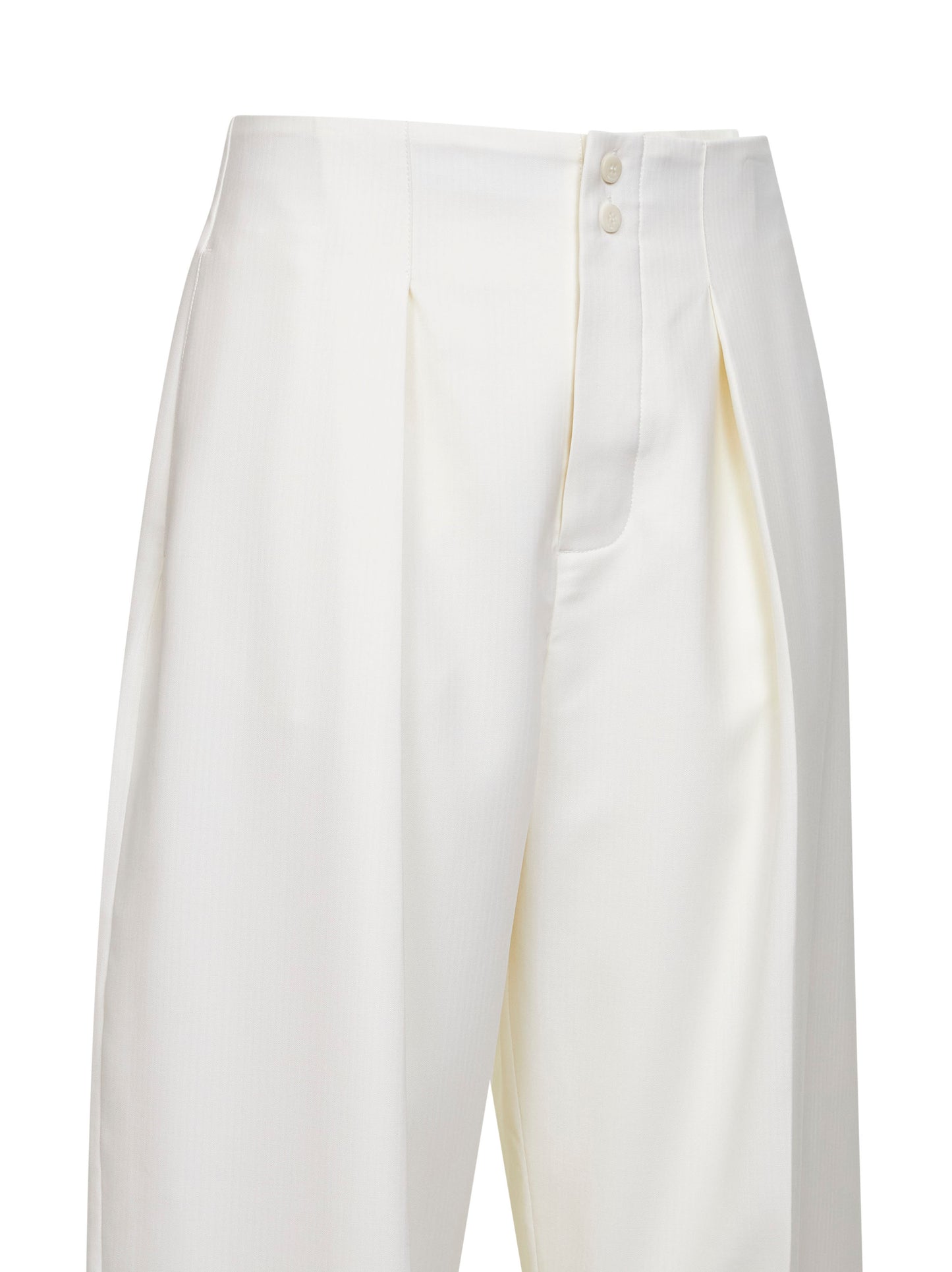 White fluid tailored cotton The Moisson tailored trousers