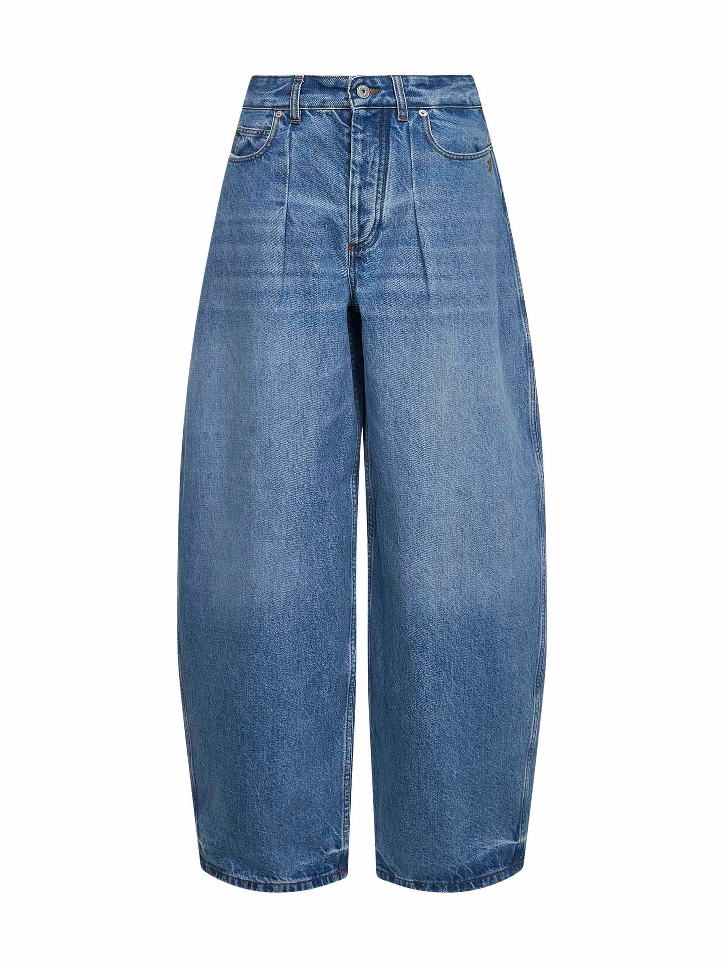 Jeans Ovalo in denim de-Nîmes blu