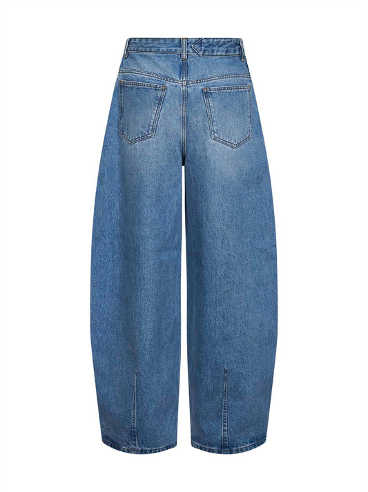 Jeans Ovalo in denim de-Nîmes blu