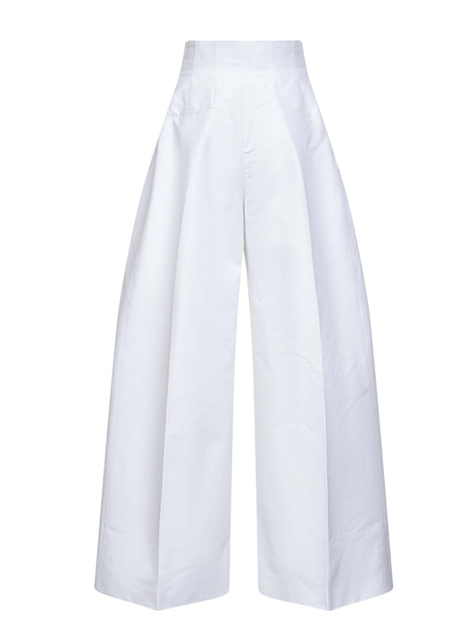 White cotton poplin Souro trousers