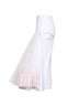 Light pink The Mireio layered tulle asymmetric skirt