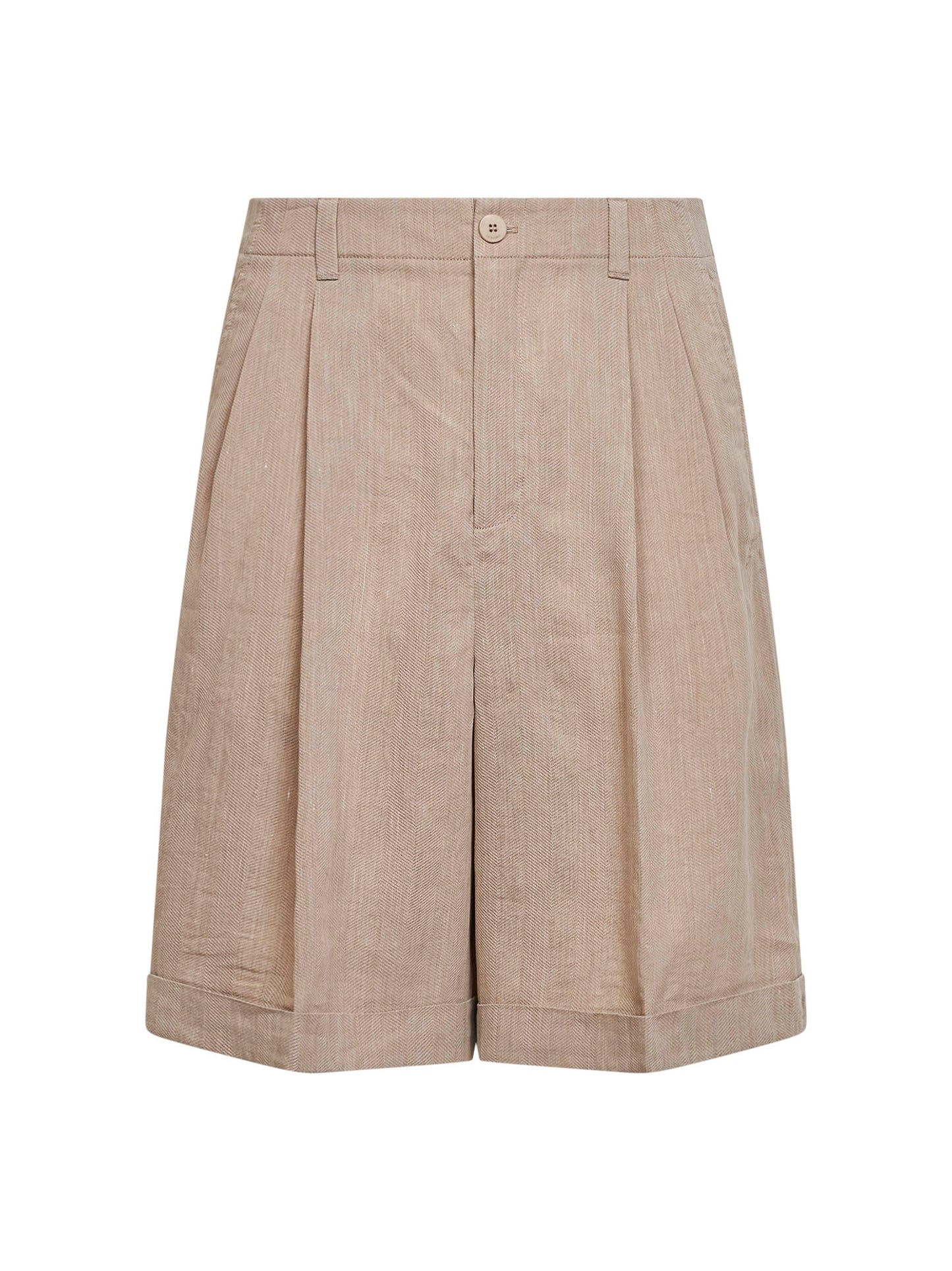 Beige The Pastro Bermuda shorts with pleats