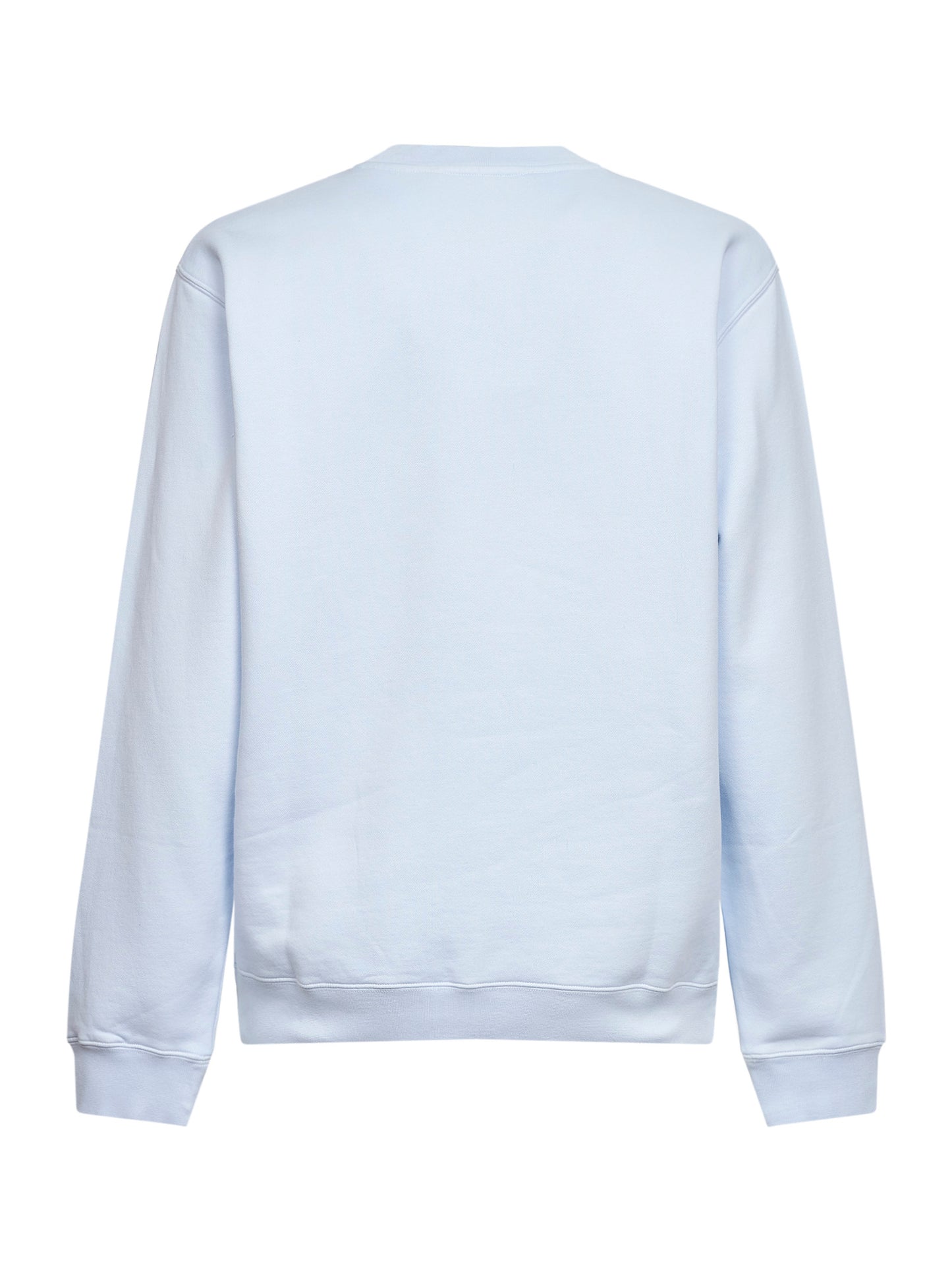 Felpa Gros Grain in pile di cotone biologico azzurro