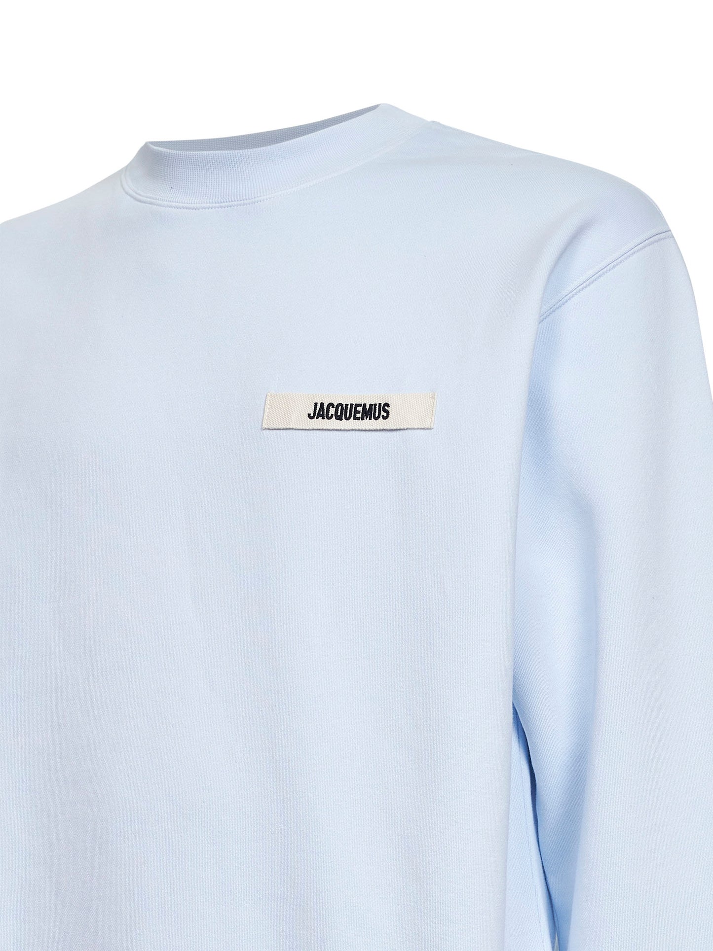 Felpa Gros Grain in pile di cotone biologico azzurro