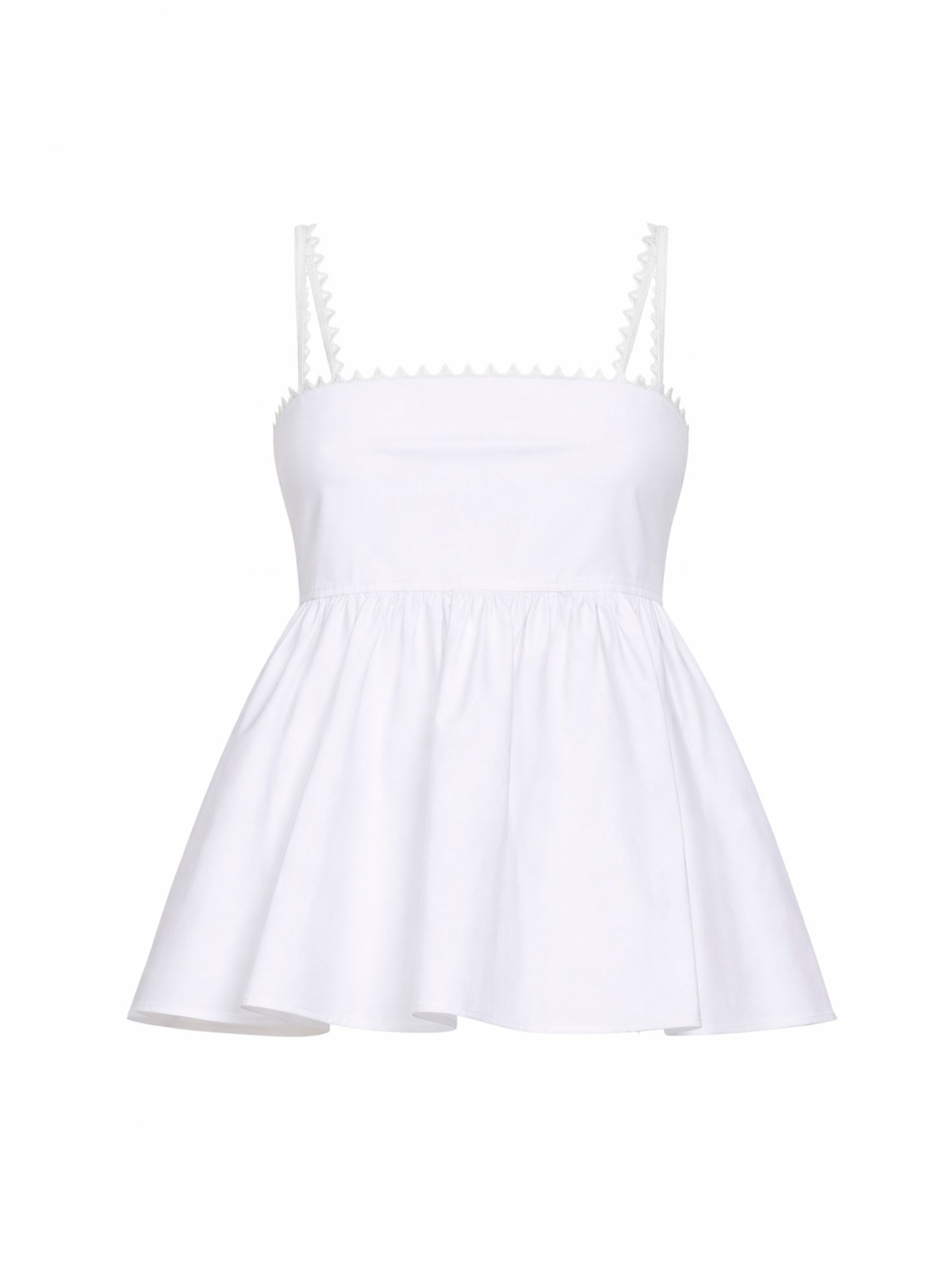 Top con balza Traversin bianco