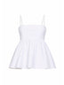 Top con balza Traversin bianco