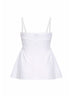 Top con balza Traversin bianco