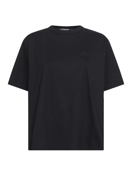 Black cotton Tovalo logo T-shirt