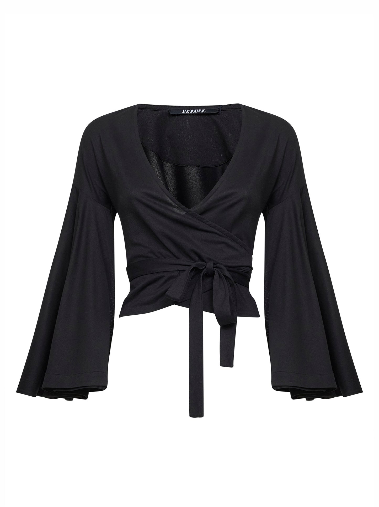 Black jersey Thw Ventadau wrap top