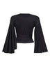Black jersey Thw Ventadau wrap top