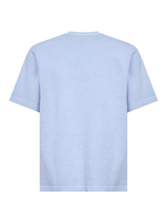 T-shirt Pigmento in cotone azzurro