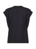 Canotta boxy Ventadou in jersey effetto carta nero