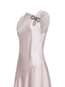 Ballerina pink envers satin evening dress