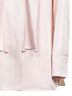 Pink satin fluid shirt with foulard ties