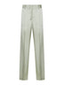 Pastel green envers satin fluid trousers
