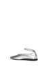 Silver laminated leather Ring ballet flats<BR/>