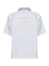 Striped cotton short-sleeved shirt