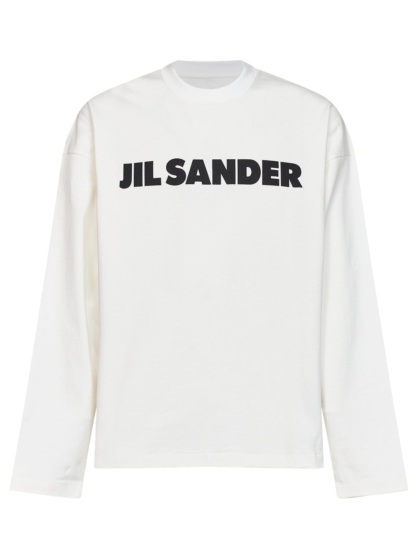 Porcelain stiff cotton jersey logo T-shirt