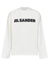 Porcelain stiff cotton jersey logo T-shirt