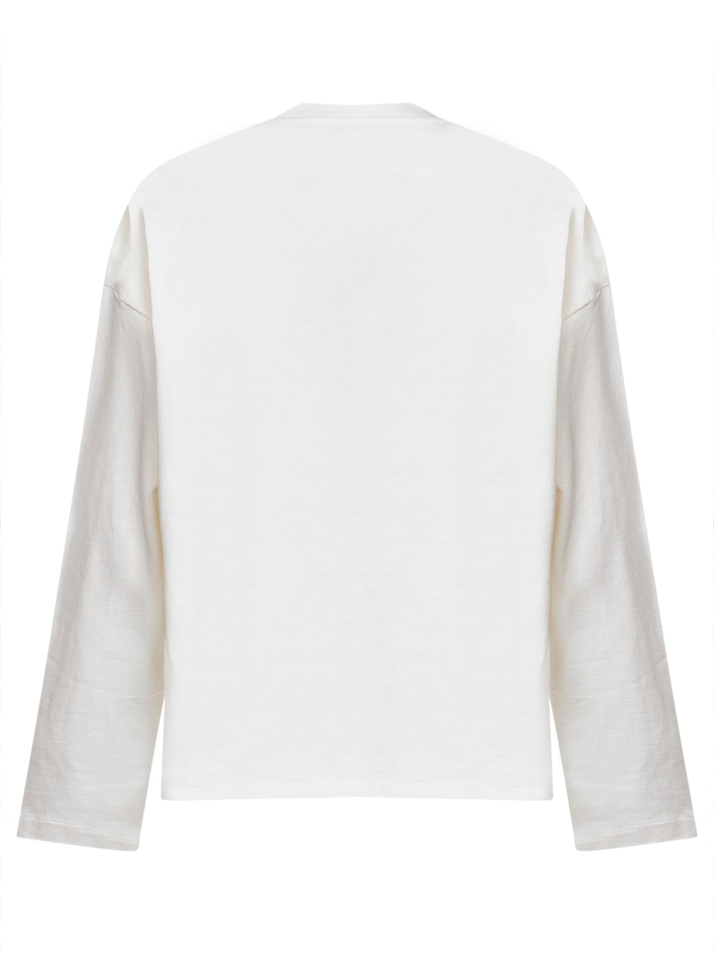 Porcelain stiff cotton jersey logo T-shirt