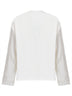 Porcelain stiff cotton jersey logo T-shirt