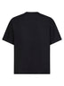 T-shirt in jersey di cotone leggero nero con logo