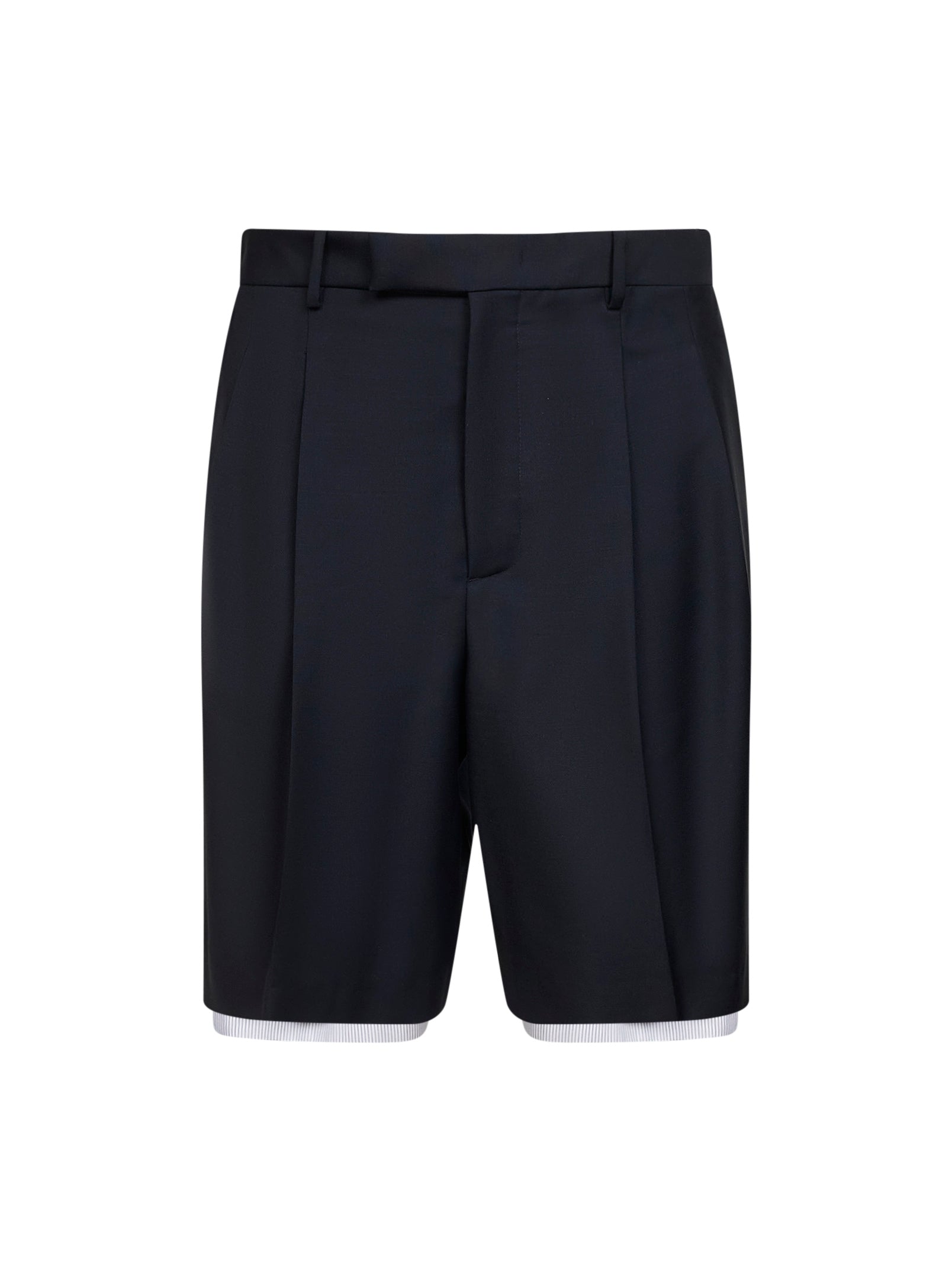 Blue wool canvas double-layer shorts – Daniello.com