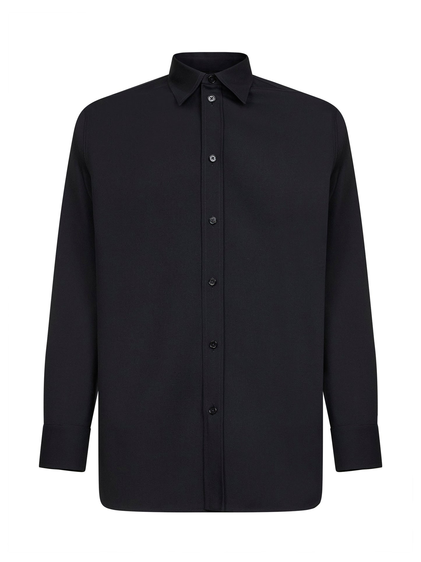 Blue lightweight wool gabardine shirt