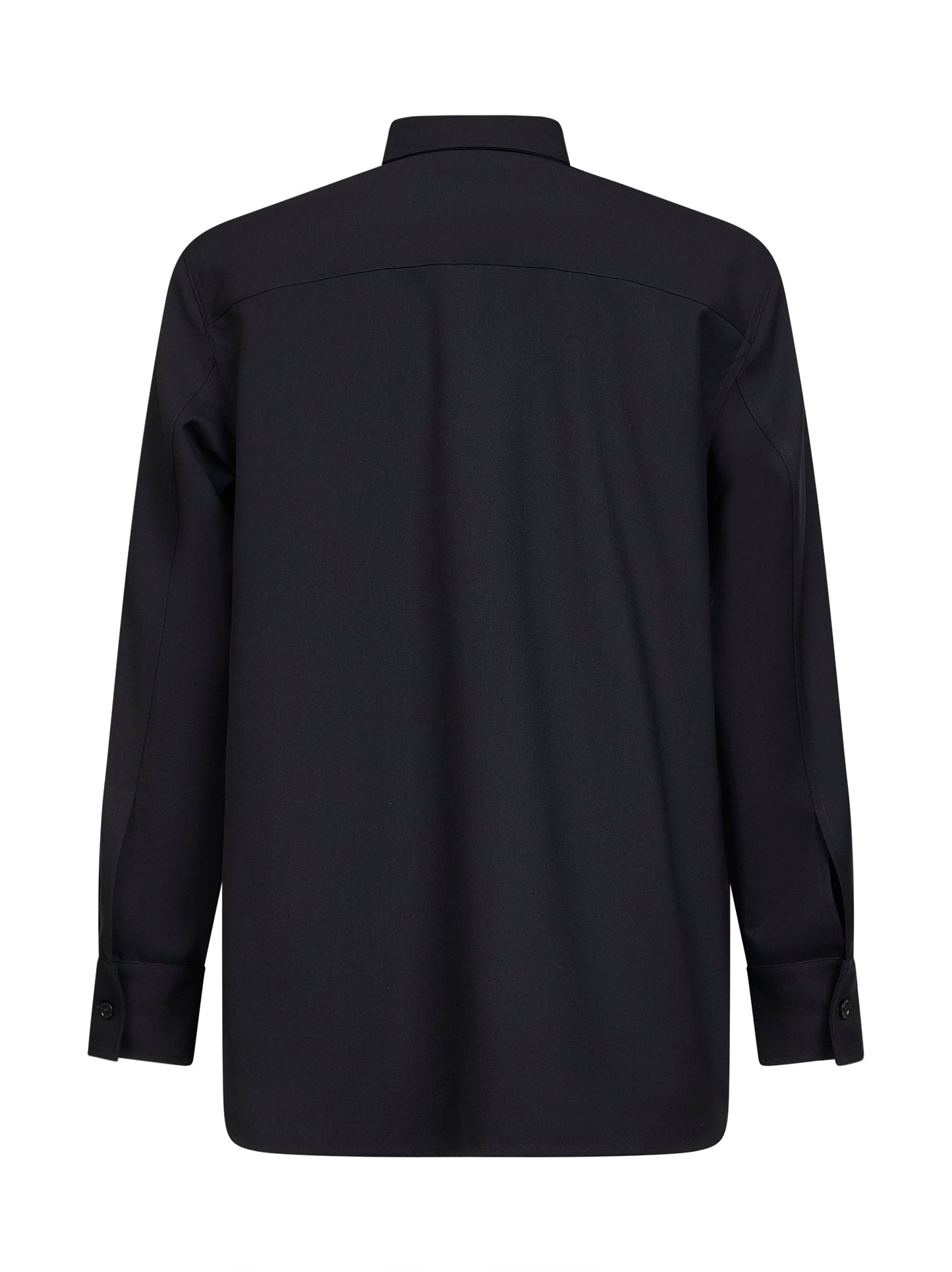 Blue lightweight wool gabardine shirt