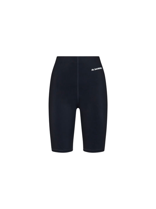 Black cotton logo jersey biker shorts