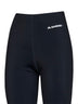 Shorts biker in jersey di cotone nero con logo