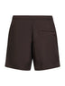 Brown stretch nylon logo swim shorts